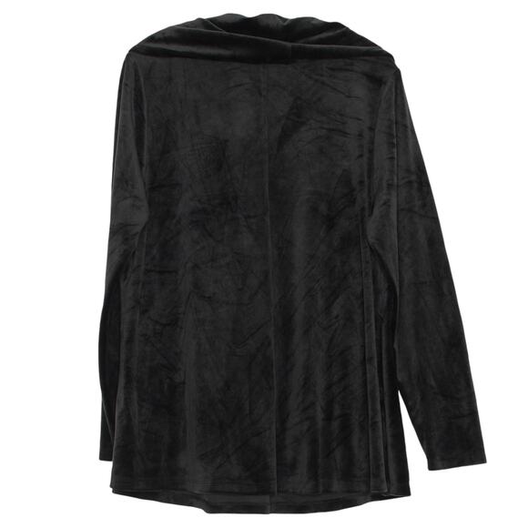 NWOT Lane Bryant Sweater Cowl Velour Y2K Whimsigoth Witchy Cozy Black Size 14/16 - Picture 2 of 5